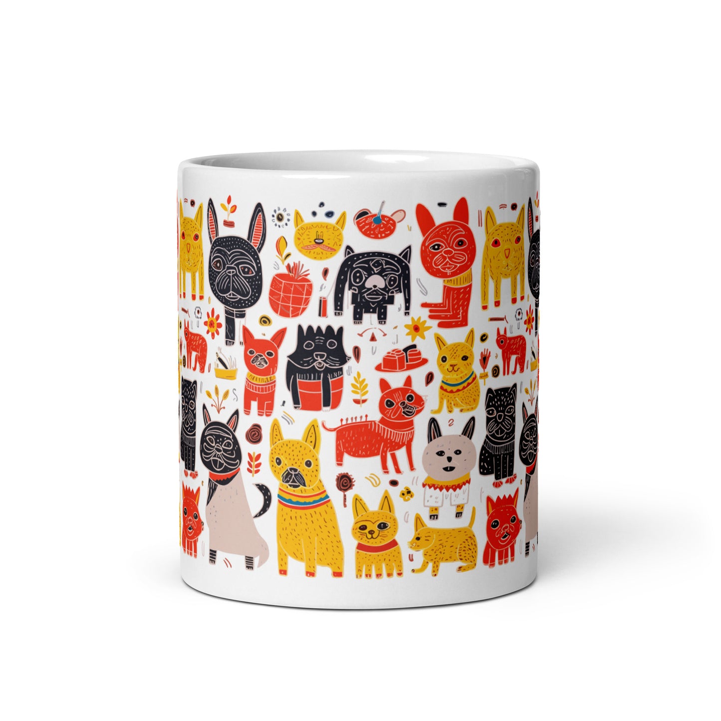White glossy mug