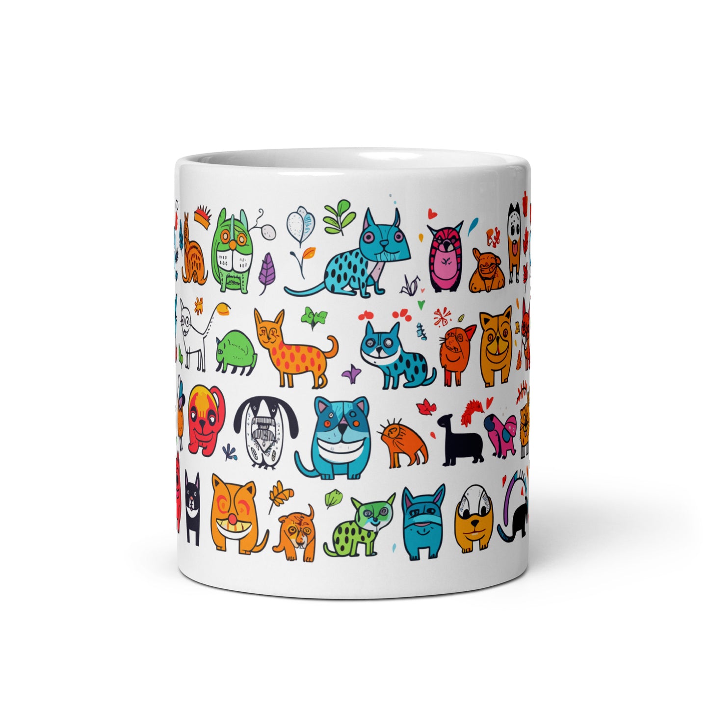 White glossy mug