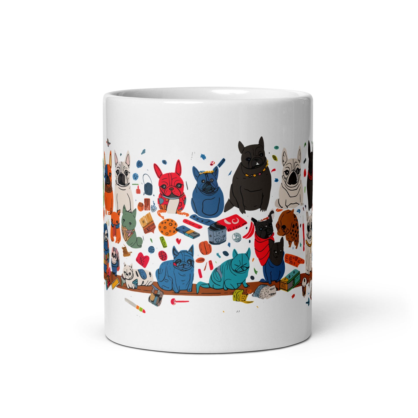 White glossy mug