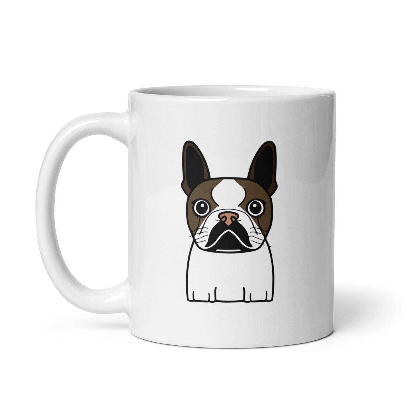 White glossy mug