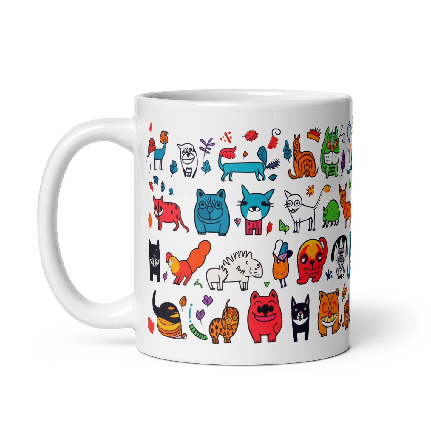 White glossy mug