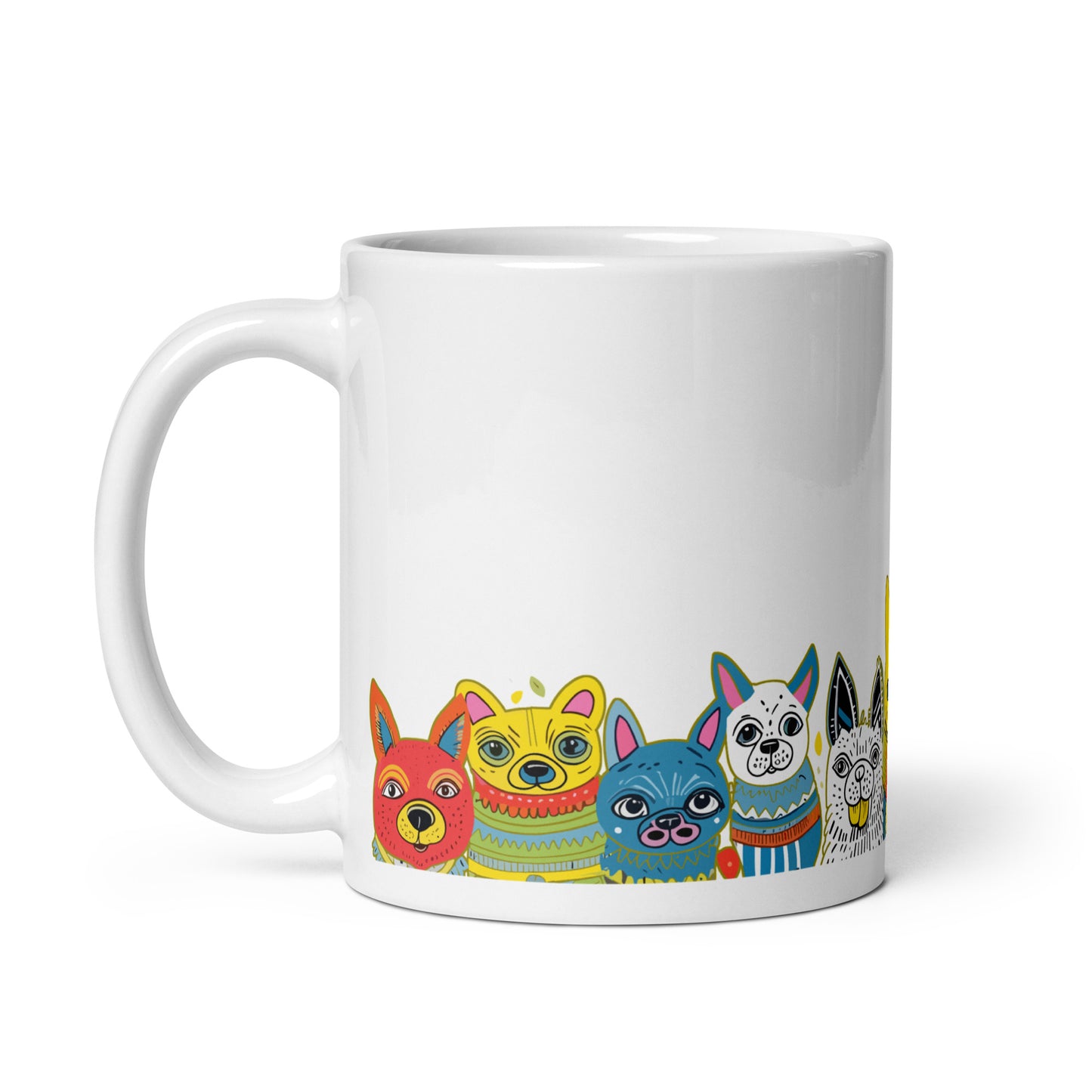 White glossy mug