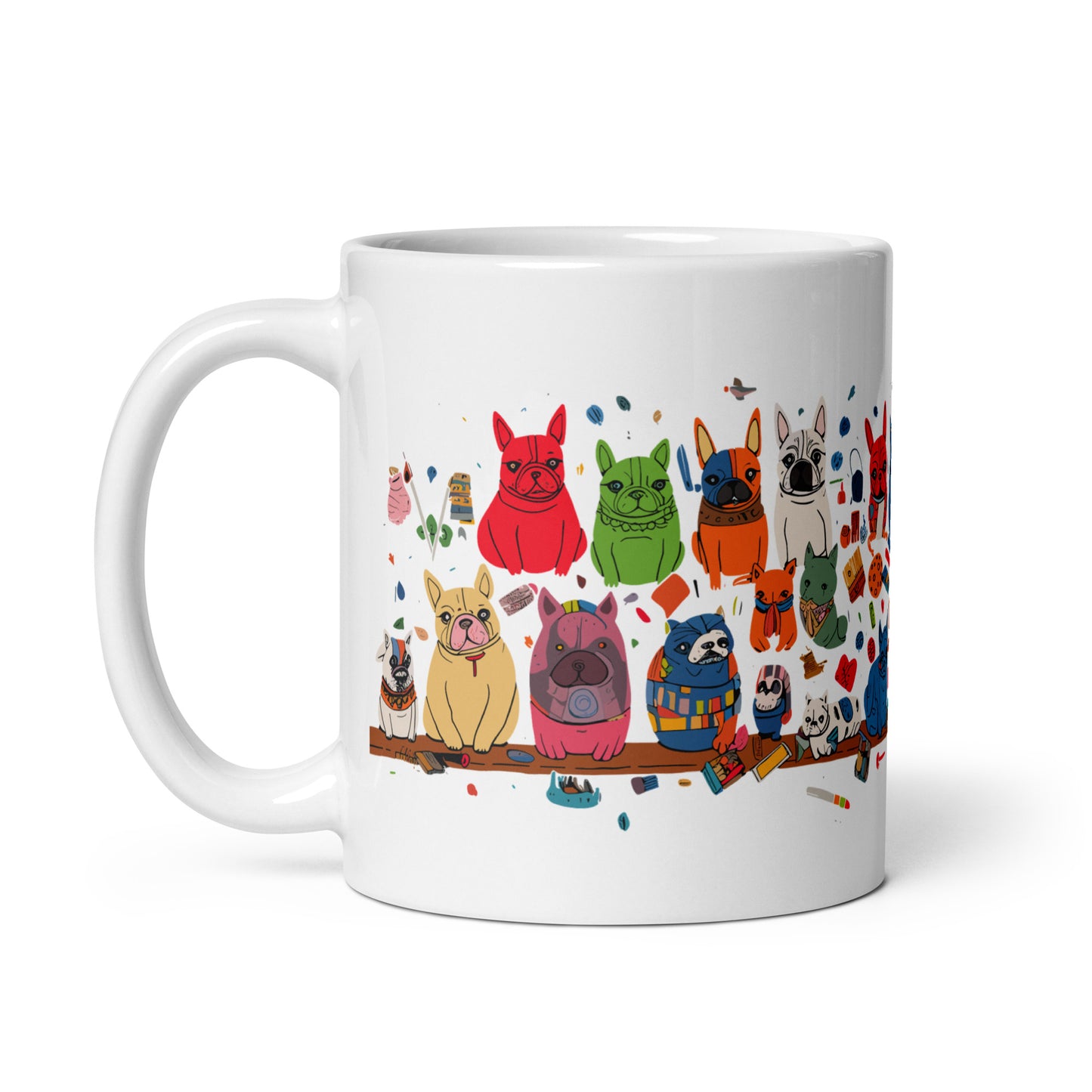 White glossy mug