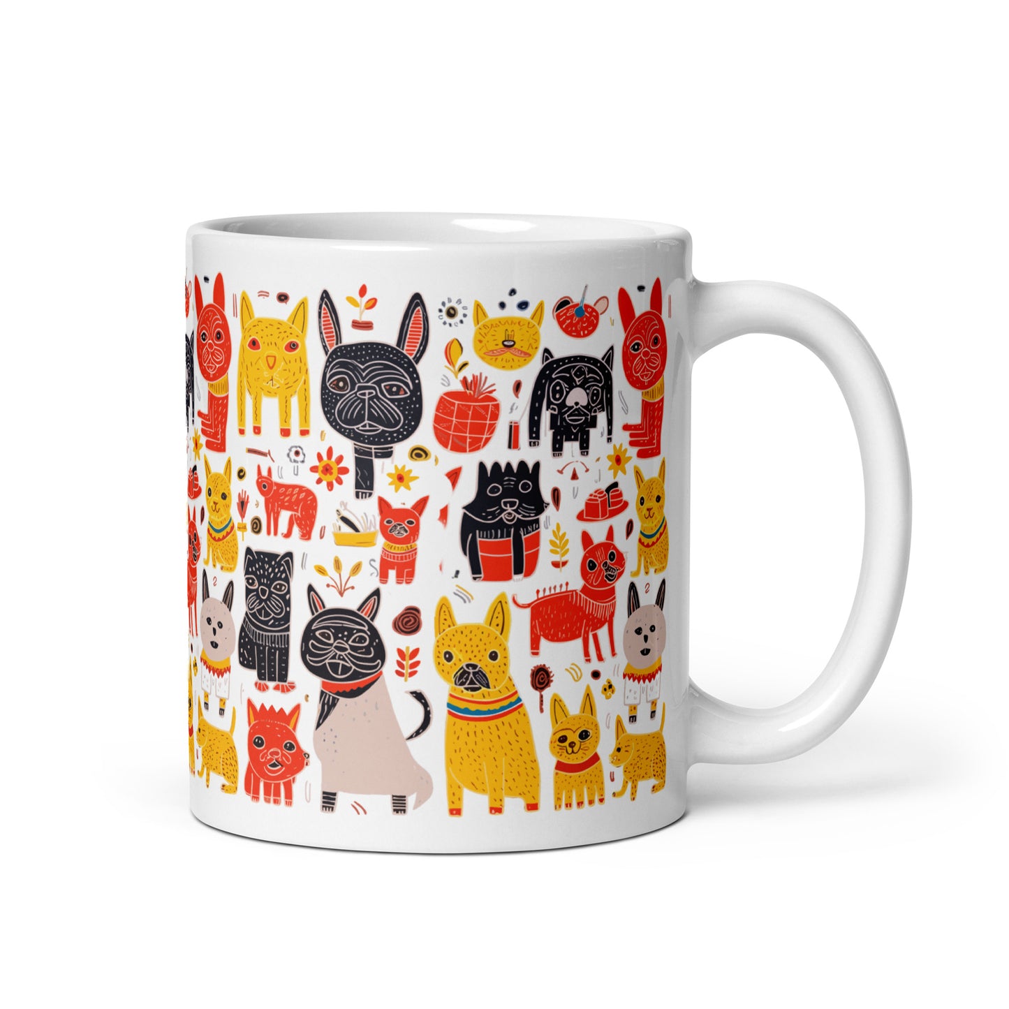 White glossy mug