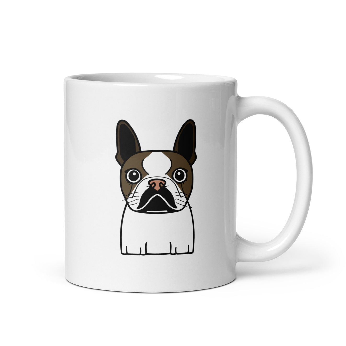 White glossy mug