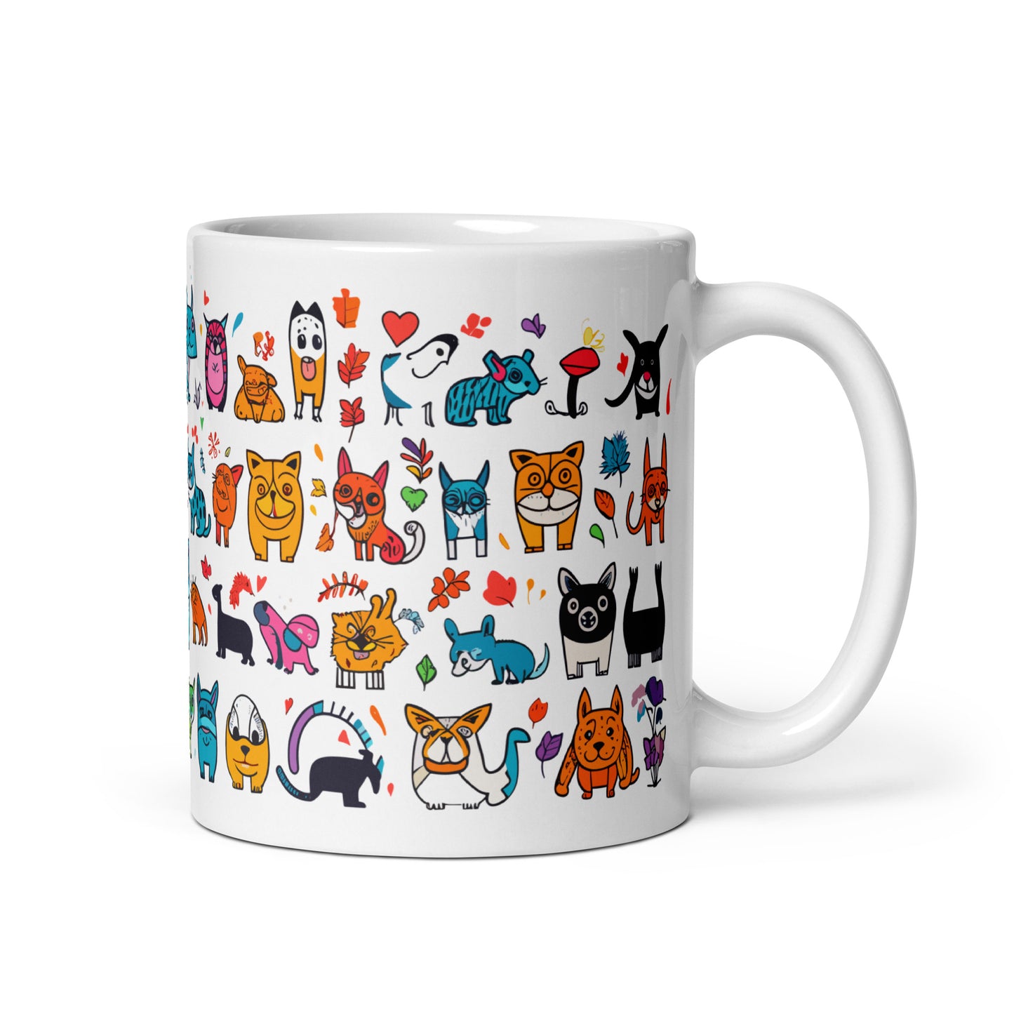 White glossy mug