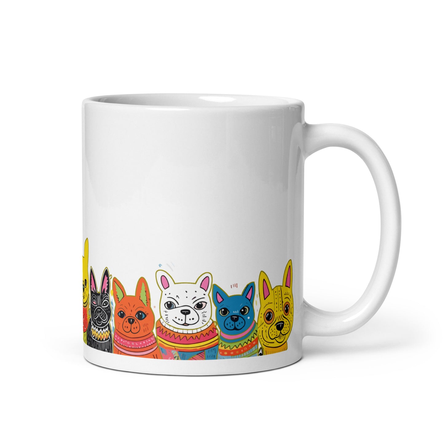 White glossy mug