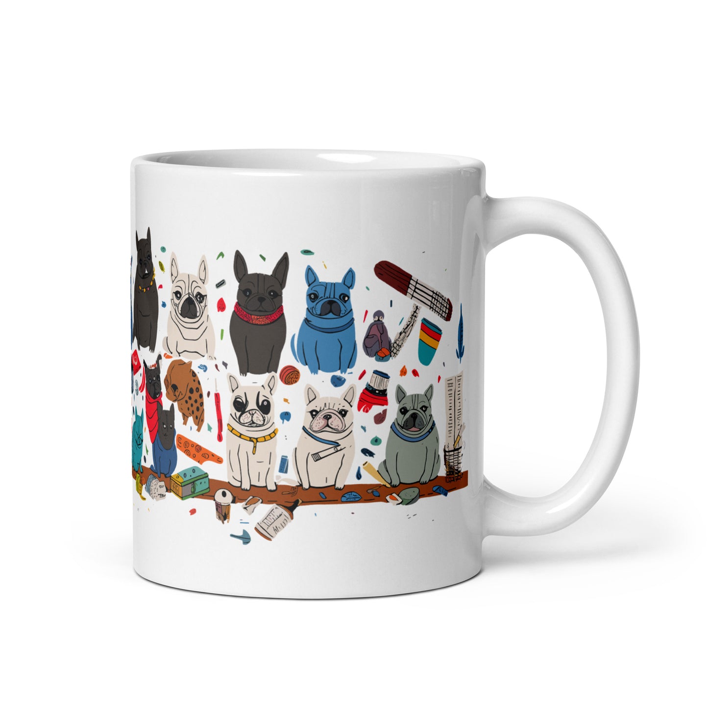 White glossy mug
