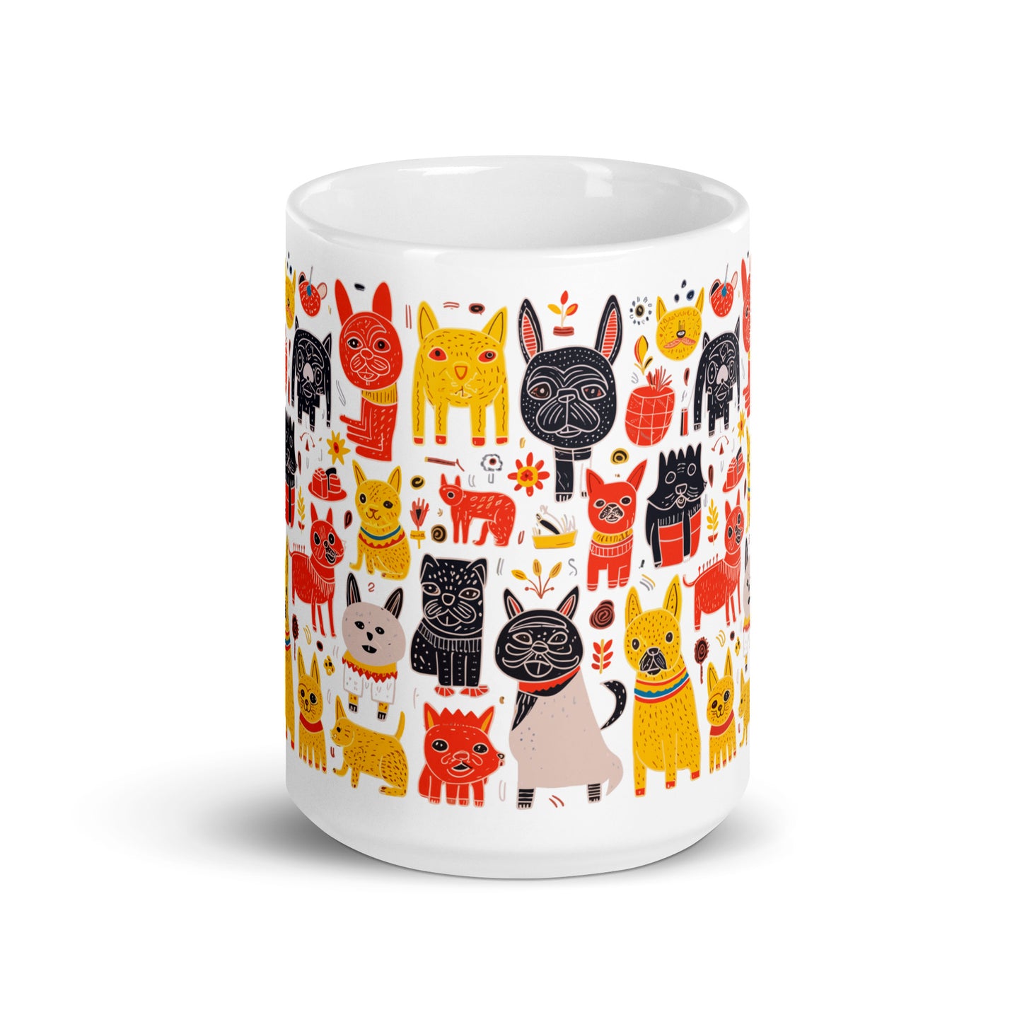 White glossy mug