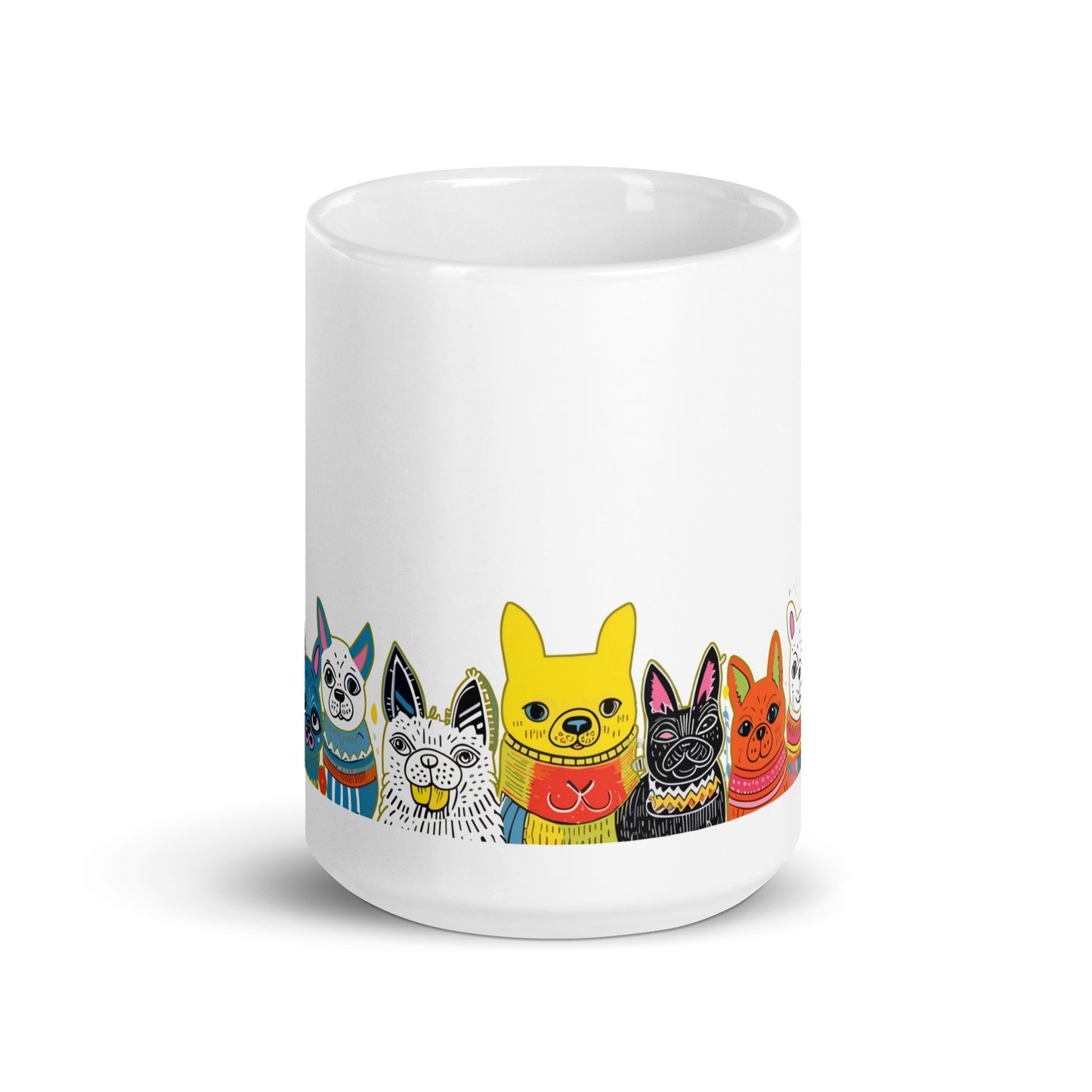 White glossy mug