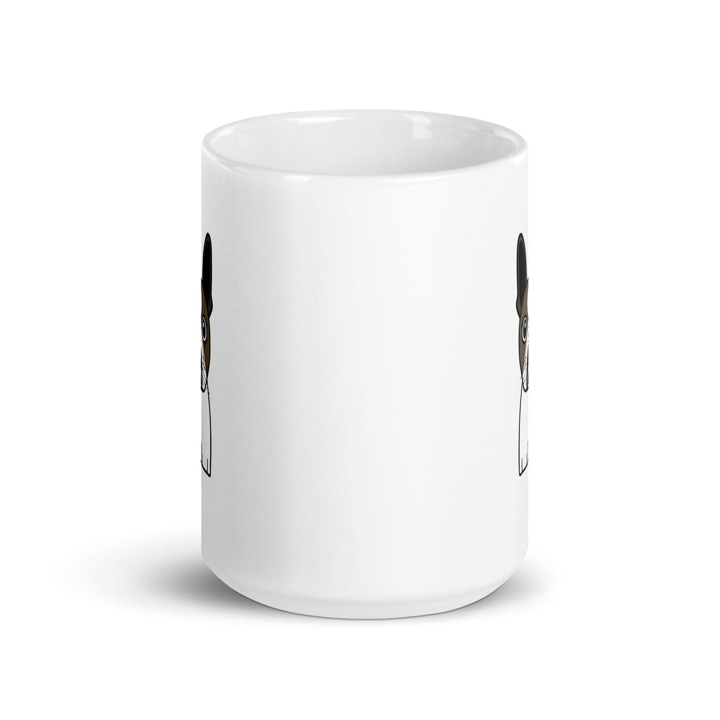 White glossy mug