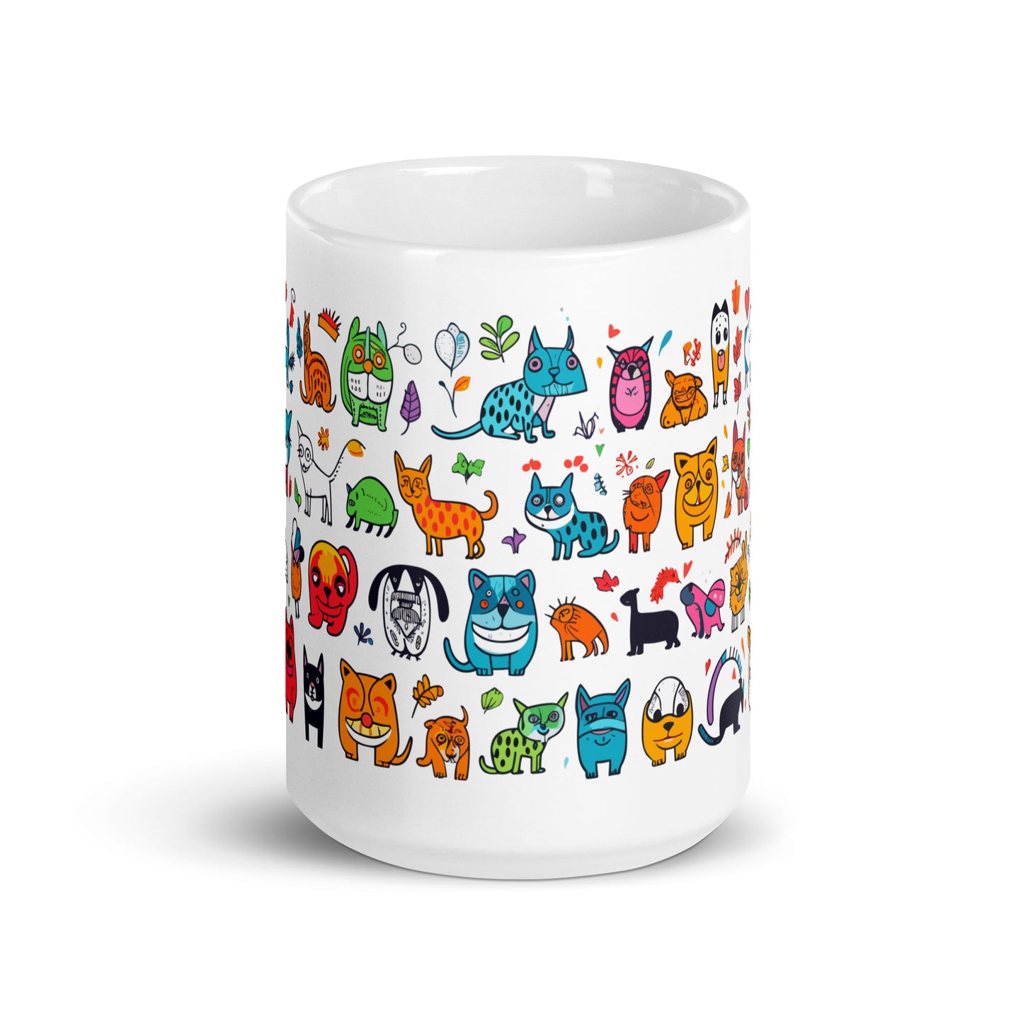 White glossy mug