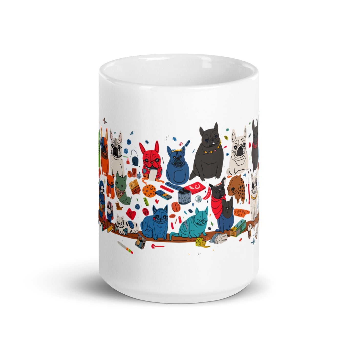 White glossy mug