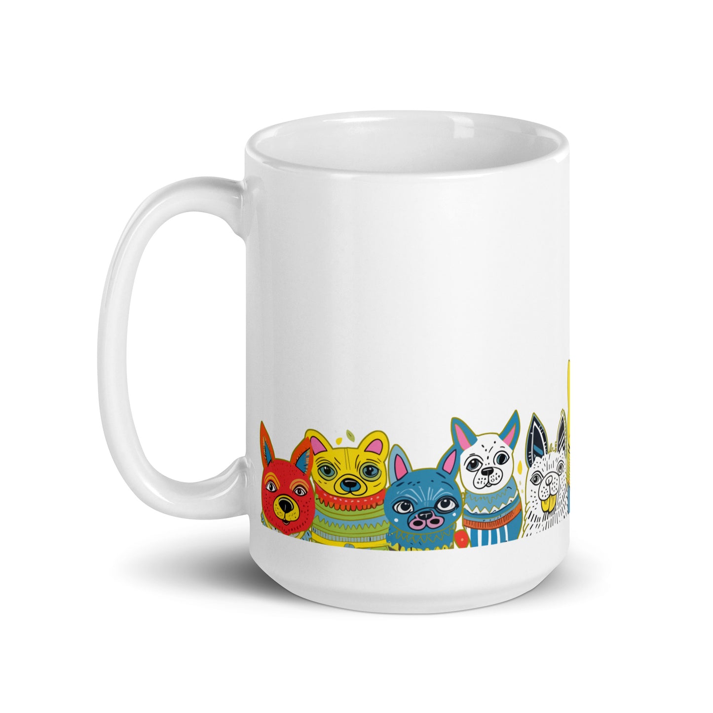 White glossy mug