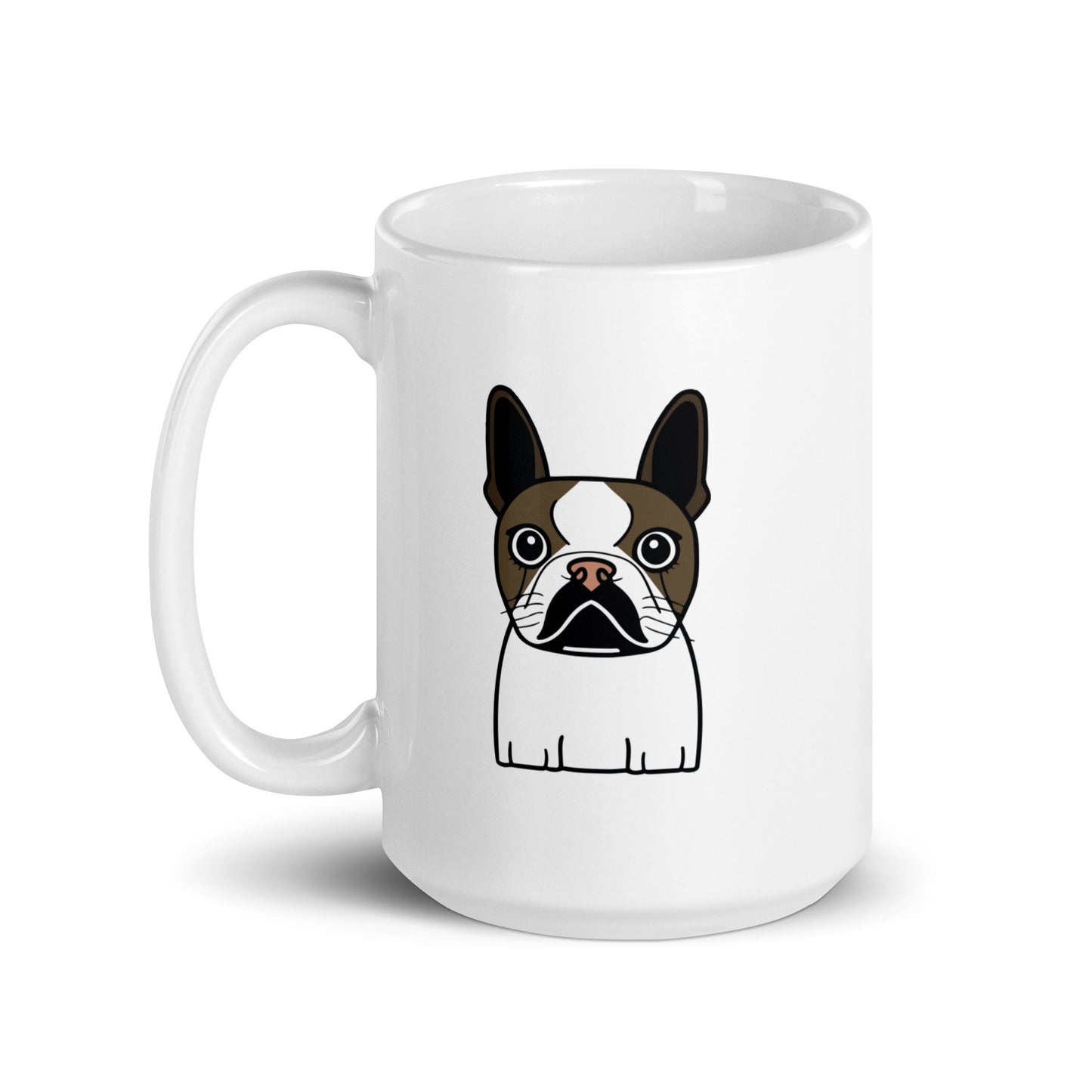 White glossy mug