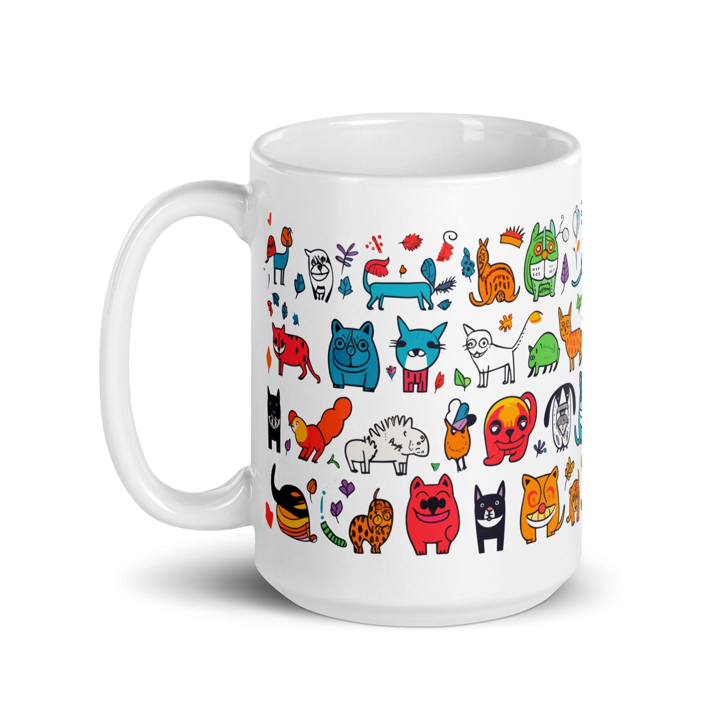 White glossy mug