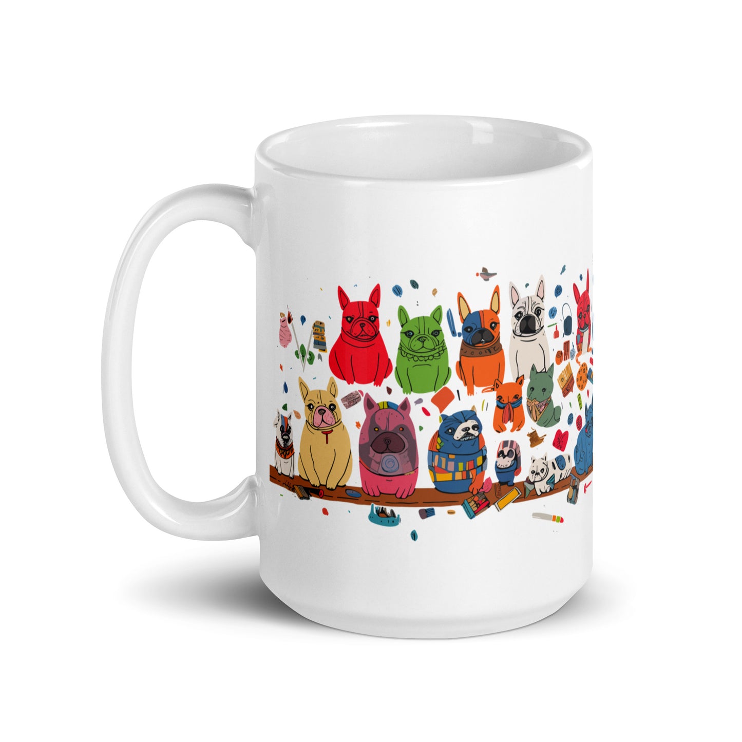 White glossy mug