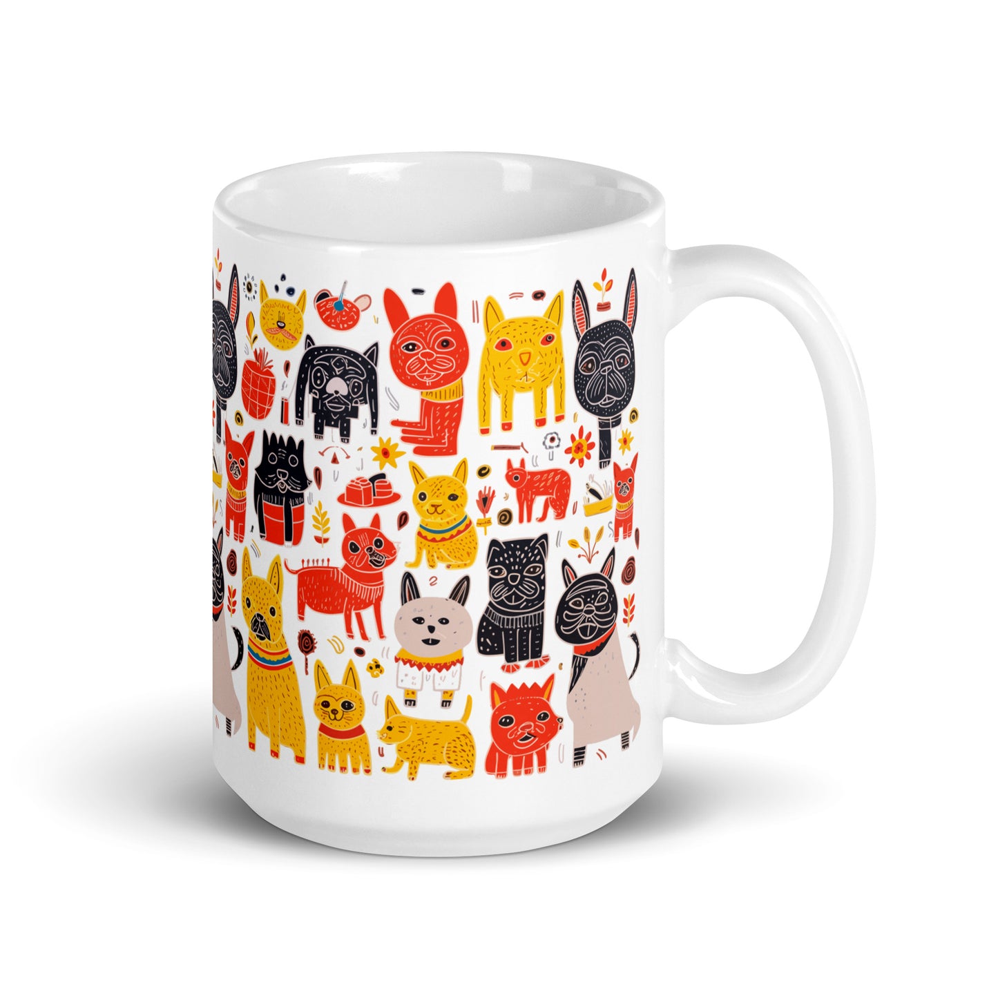 White glossy mug