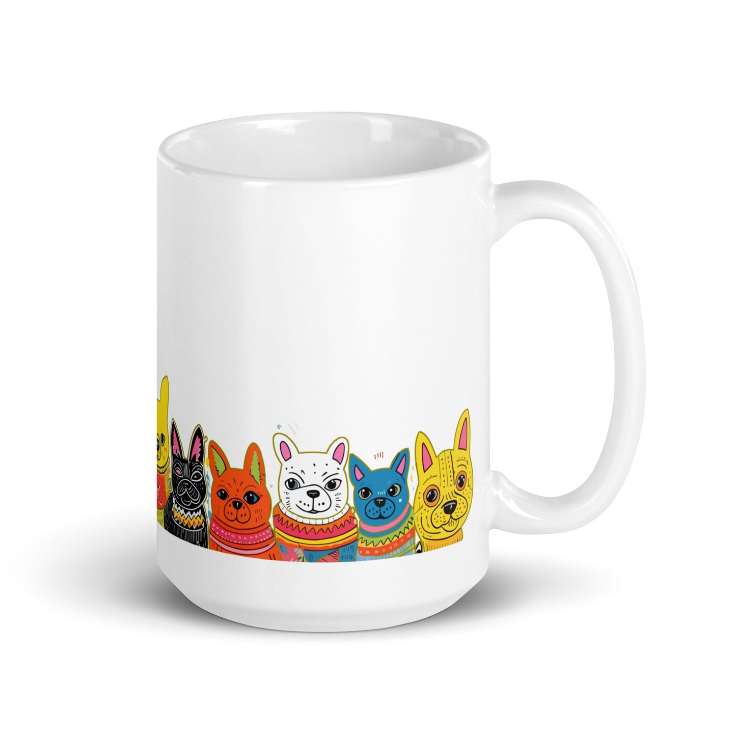 White glossy mug