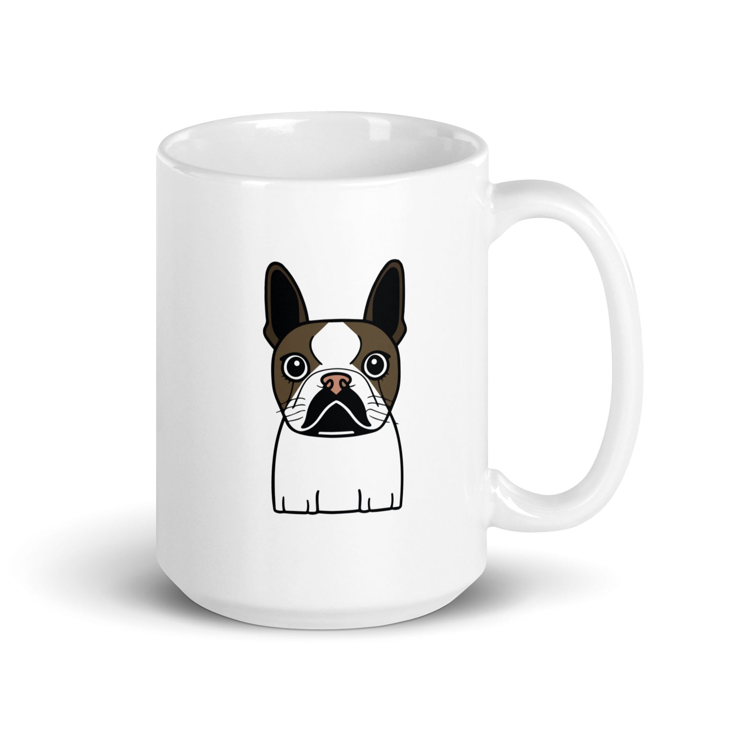 White glossy mug