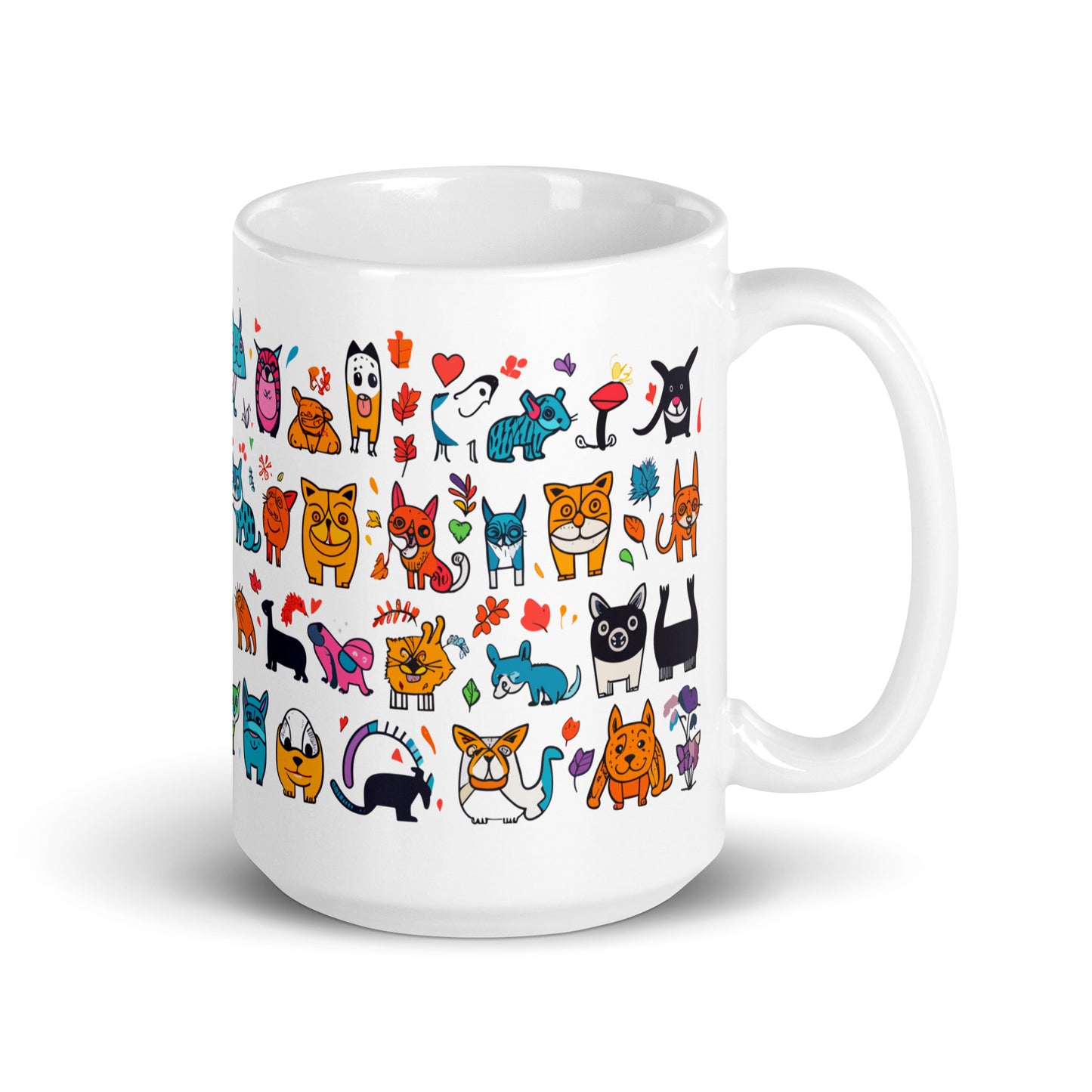 White glossy mug