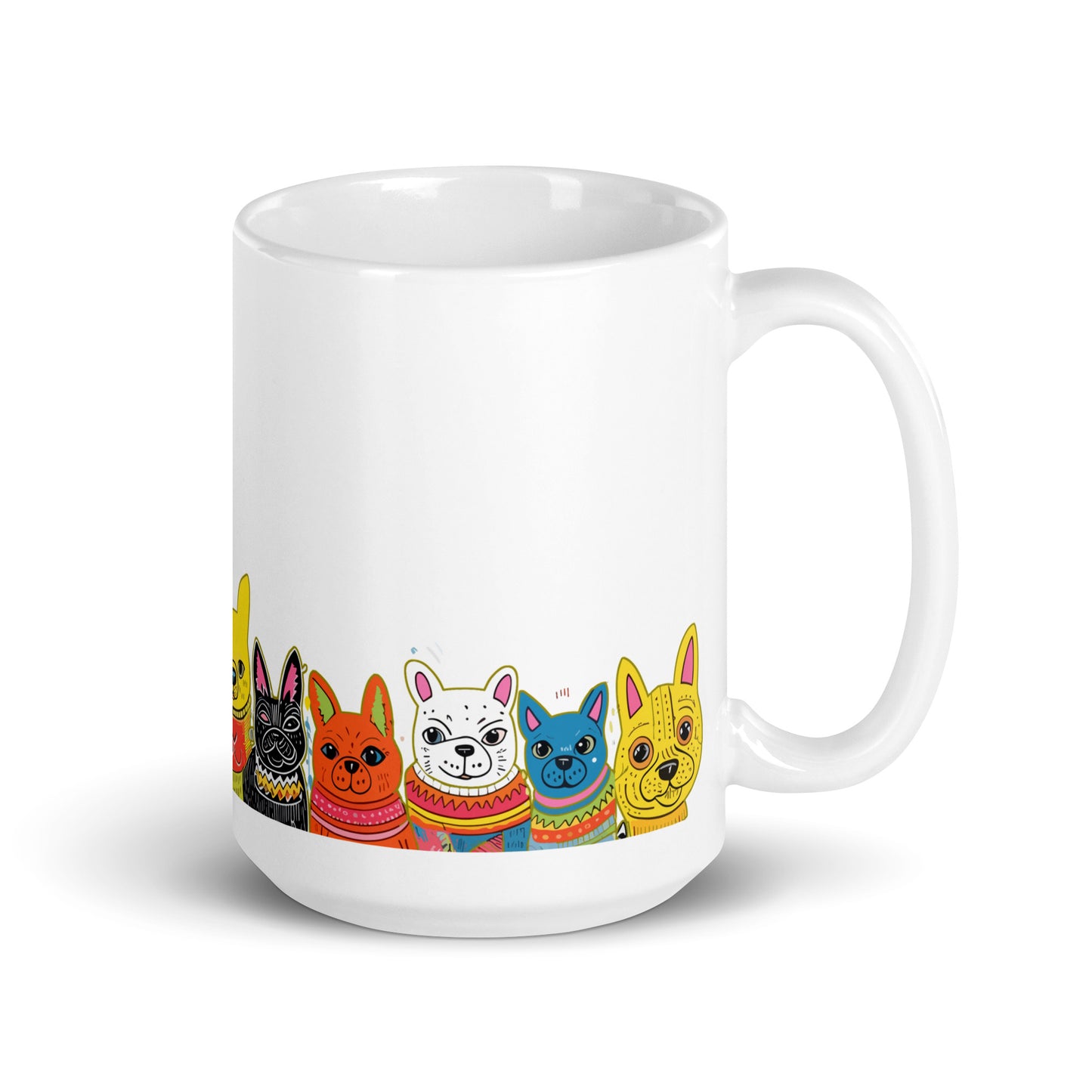 White glossy mug