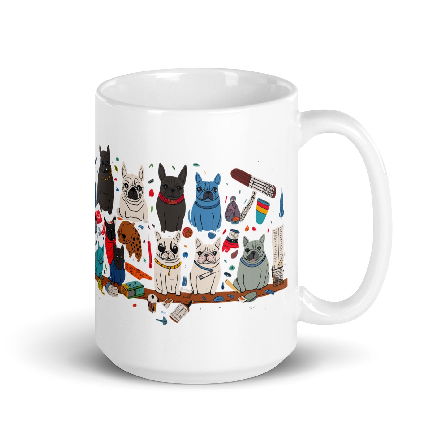 White glossy mug