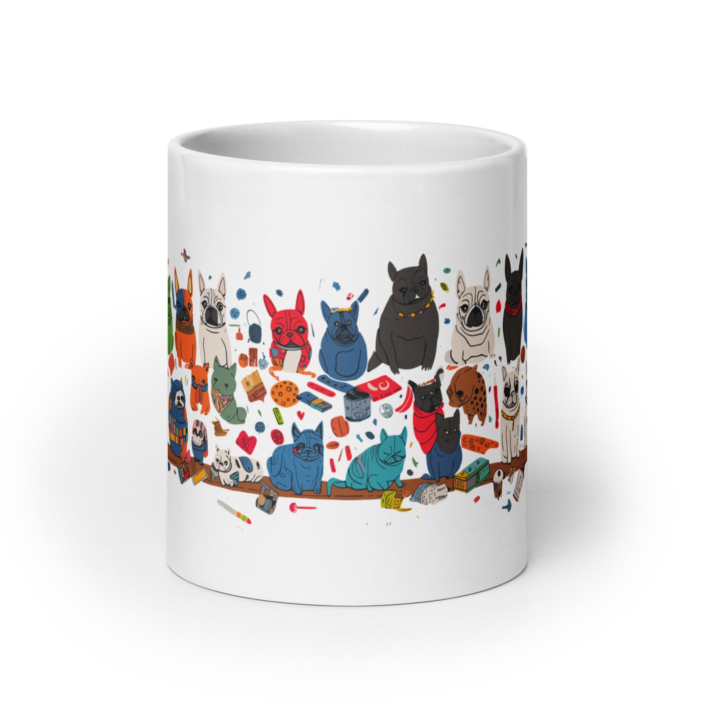 White glossy mug