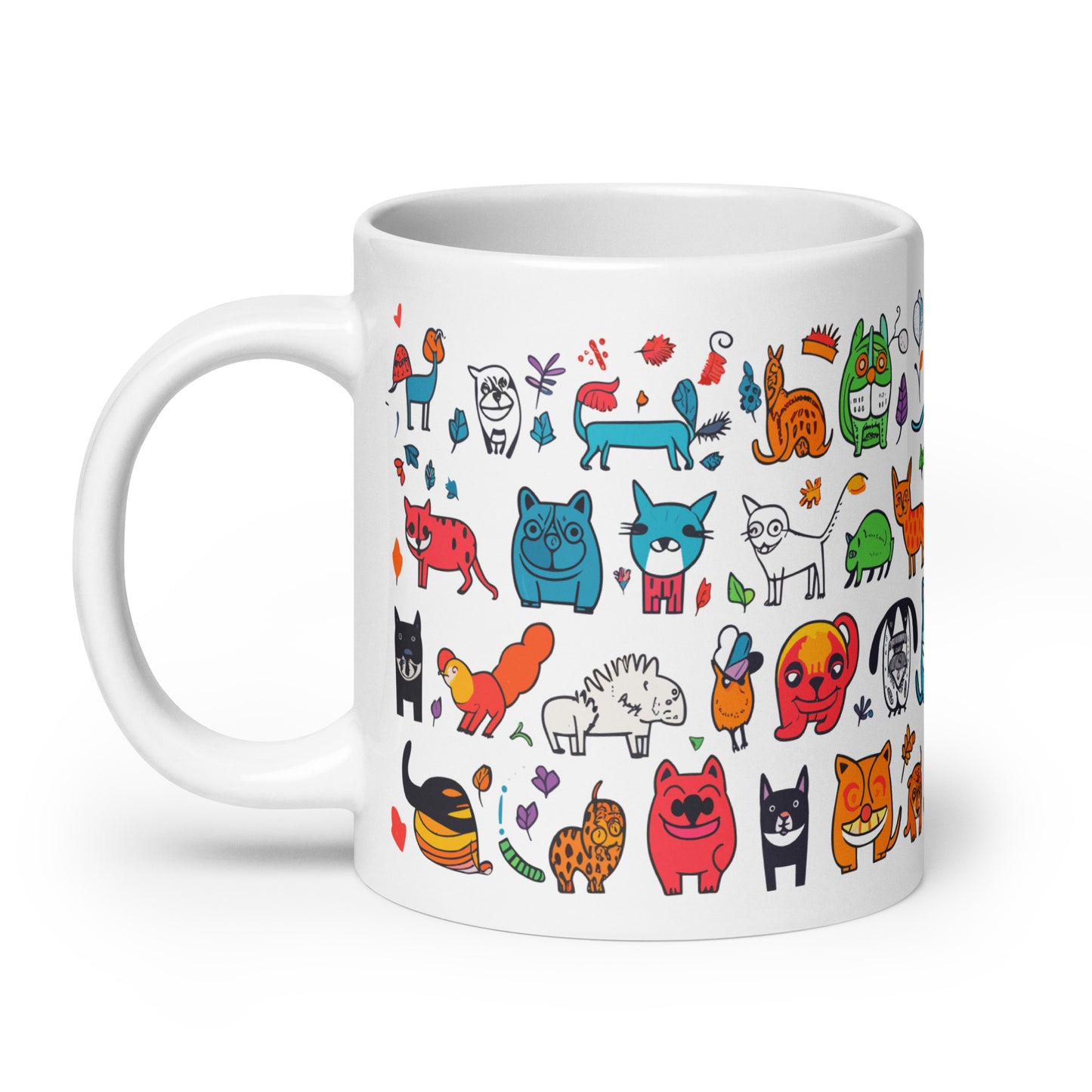 White glossy mug