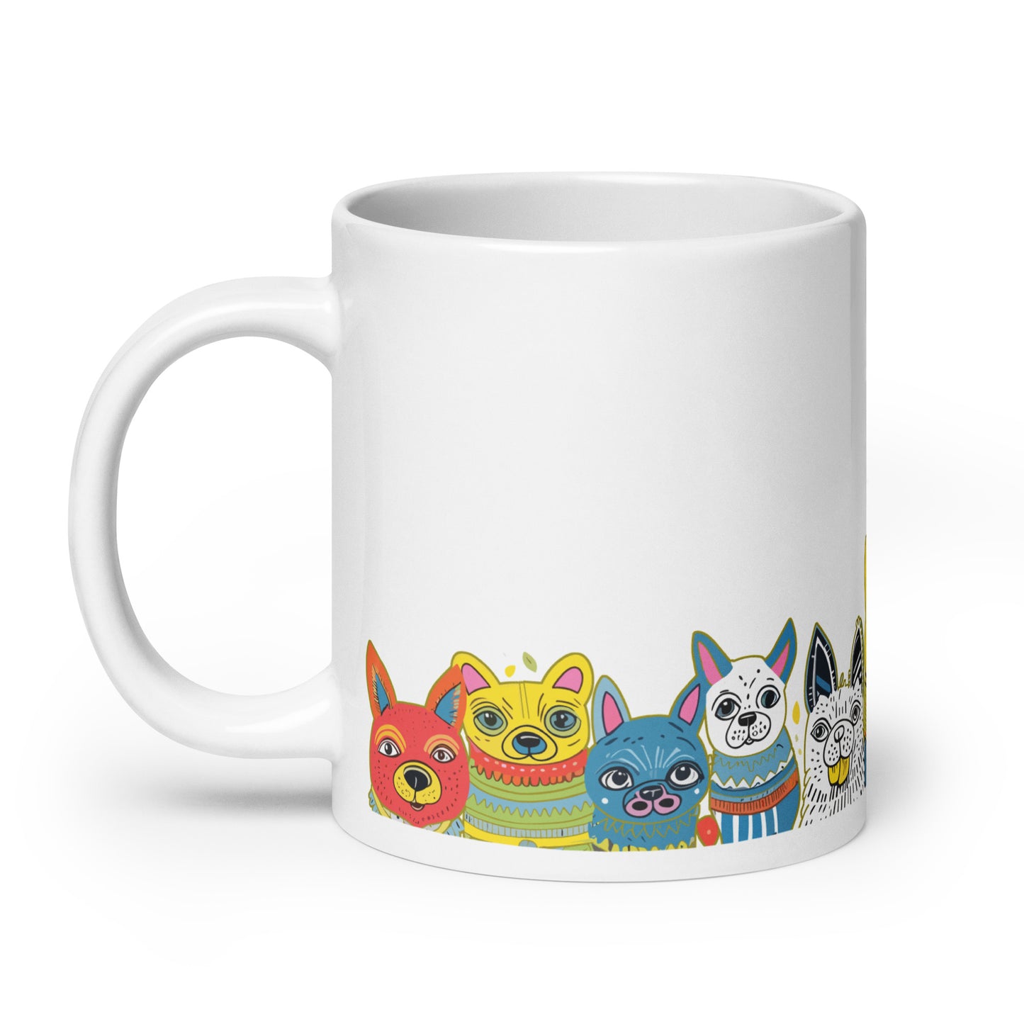 White glossy mug