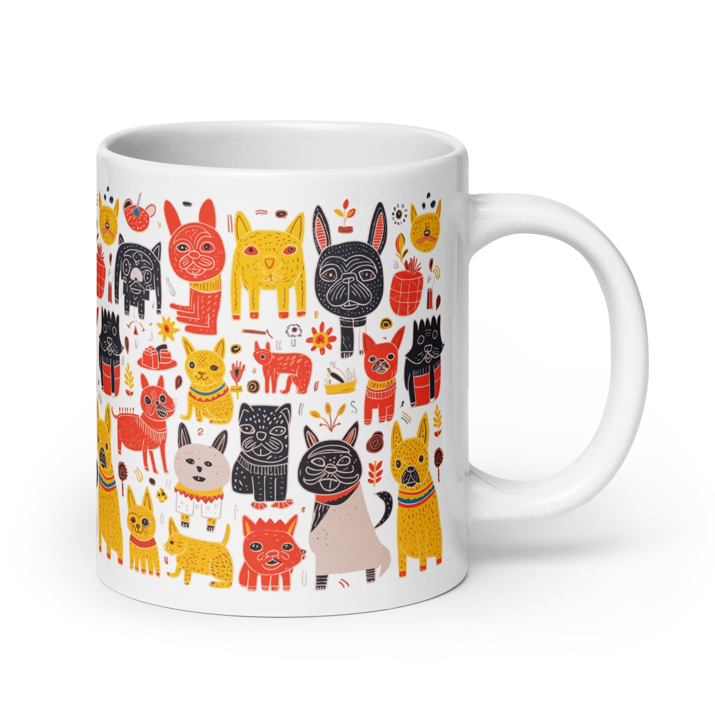 White glossy mug