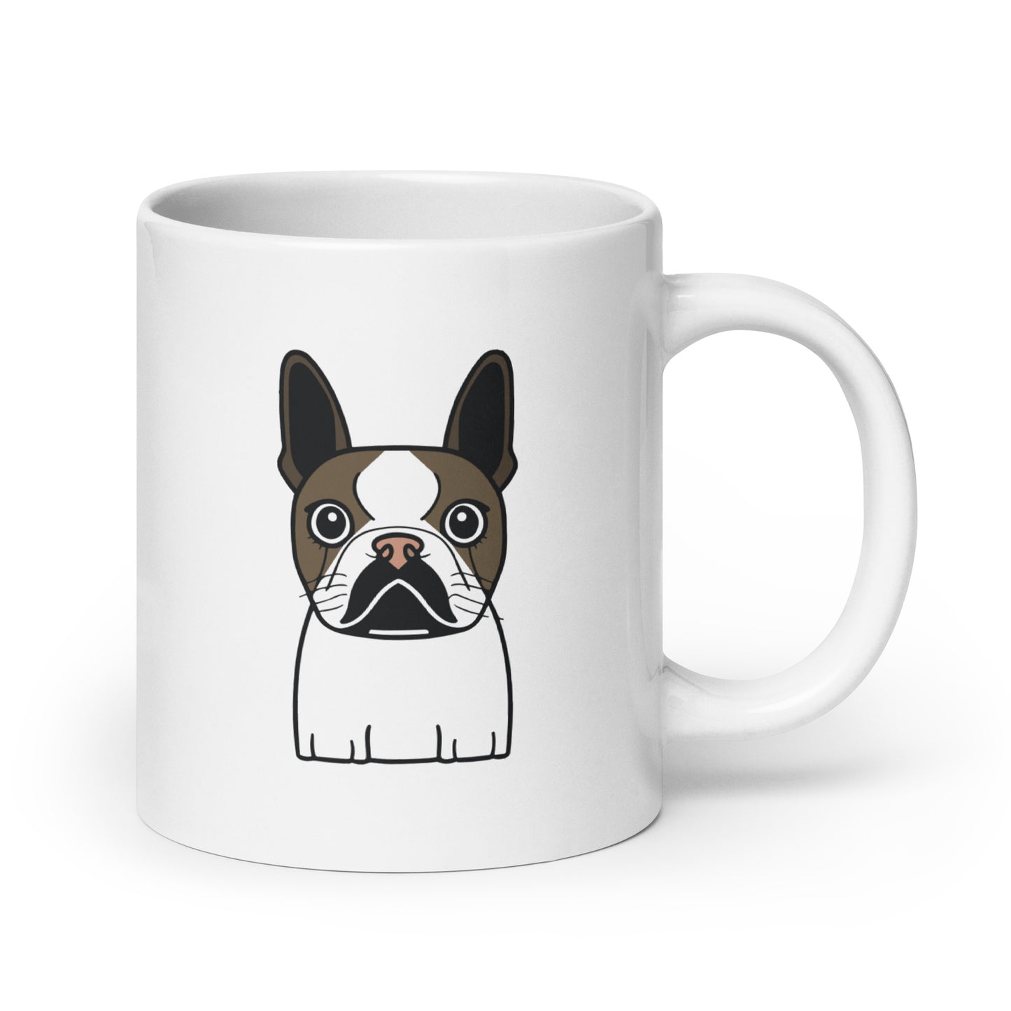 White glossy mug