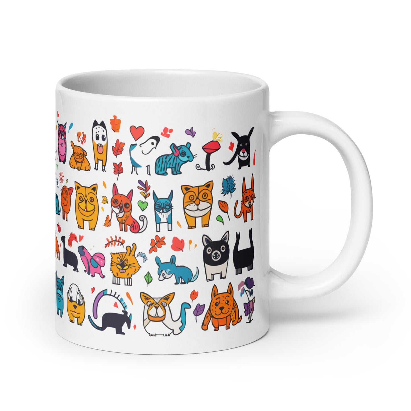 White glossy mug