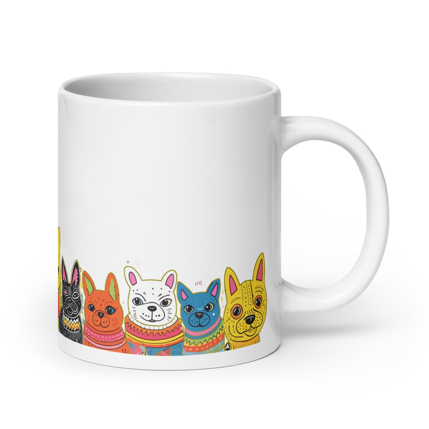 White glossy mug