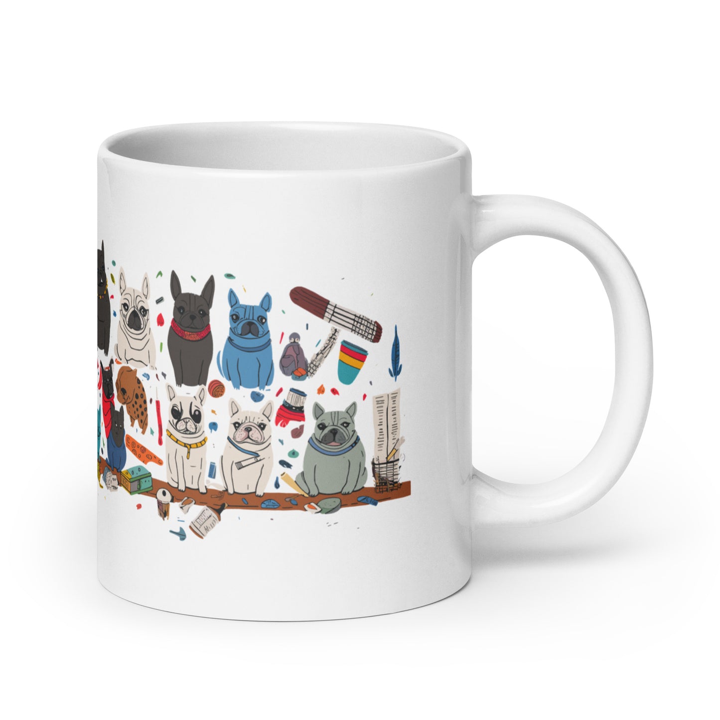 White glossy mug