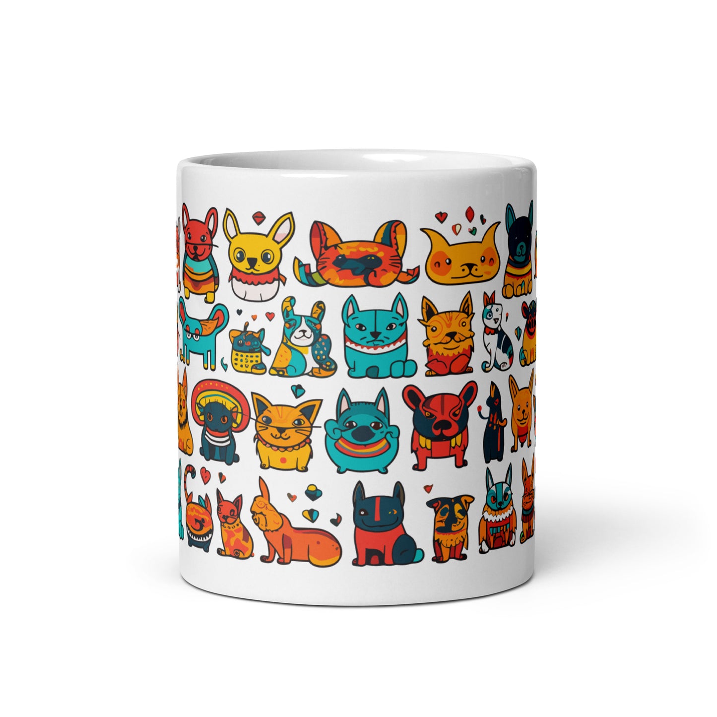 White glossy mug