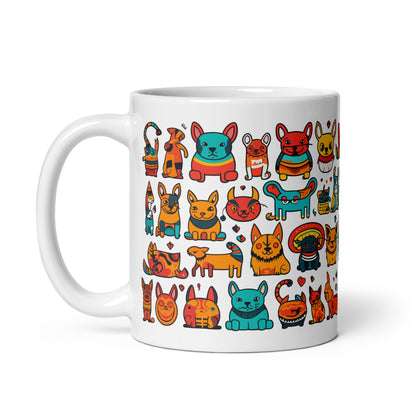 White glossy mug