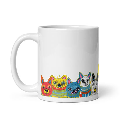 White glossy mug