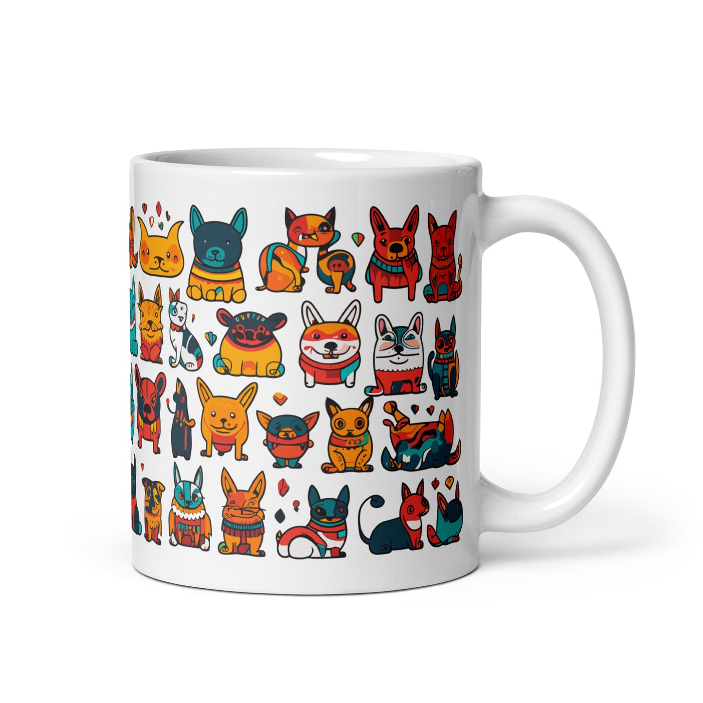 White glossy mug
