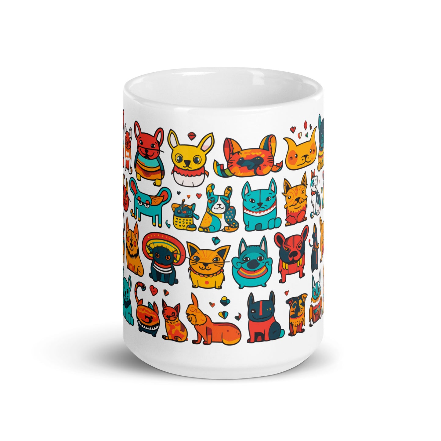 White glossy mug
