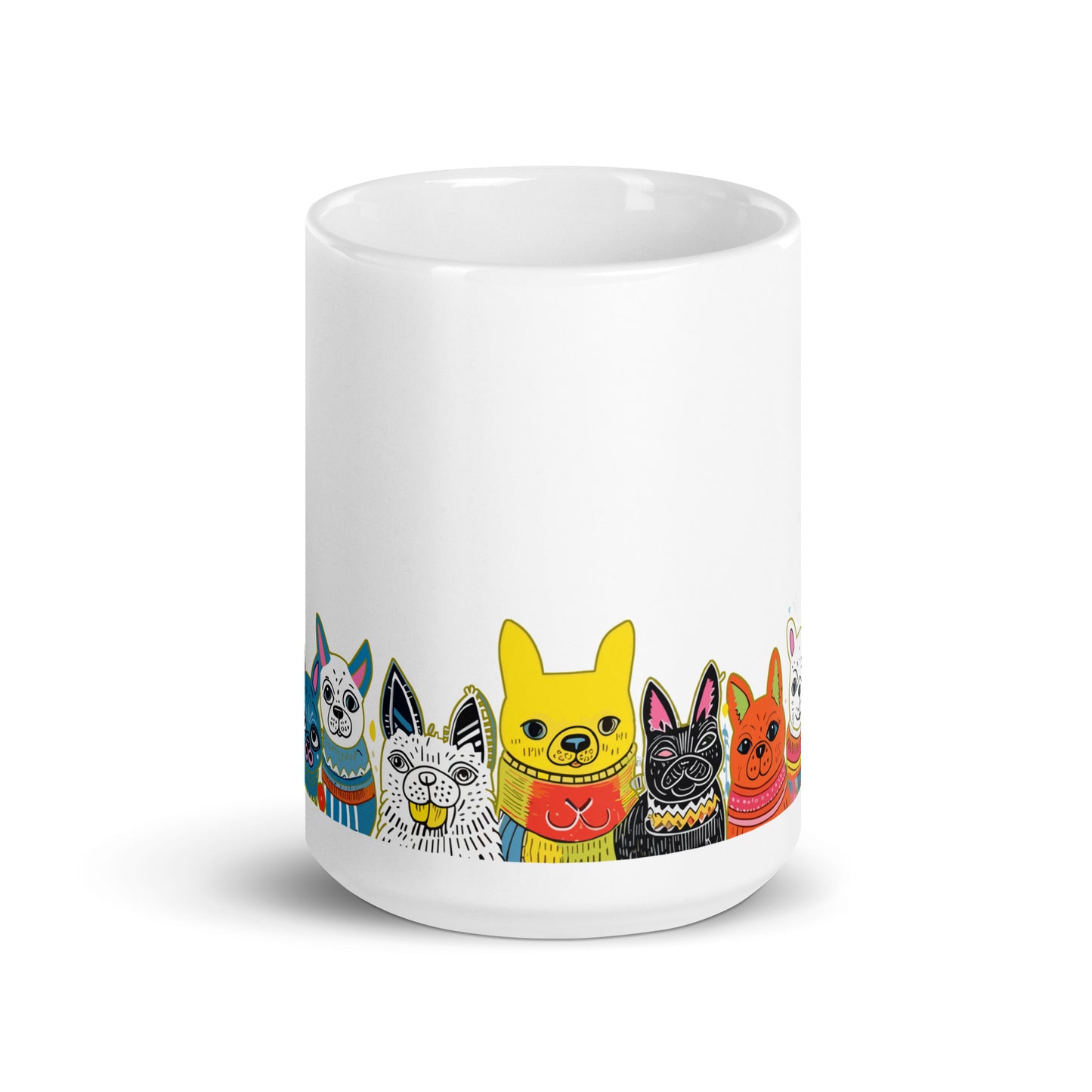 White glossy mug