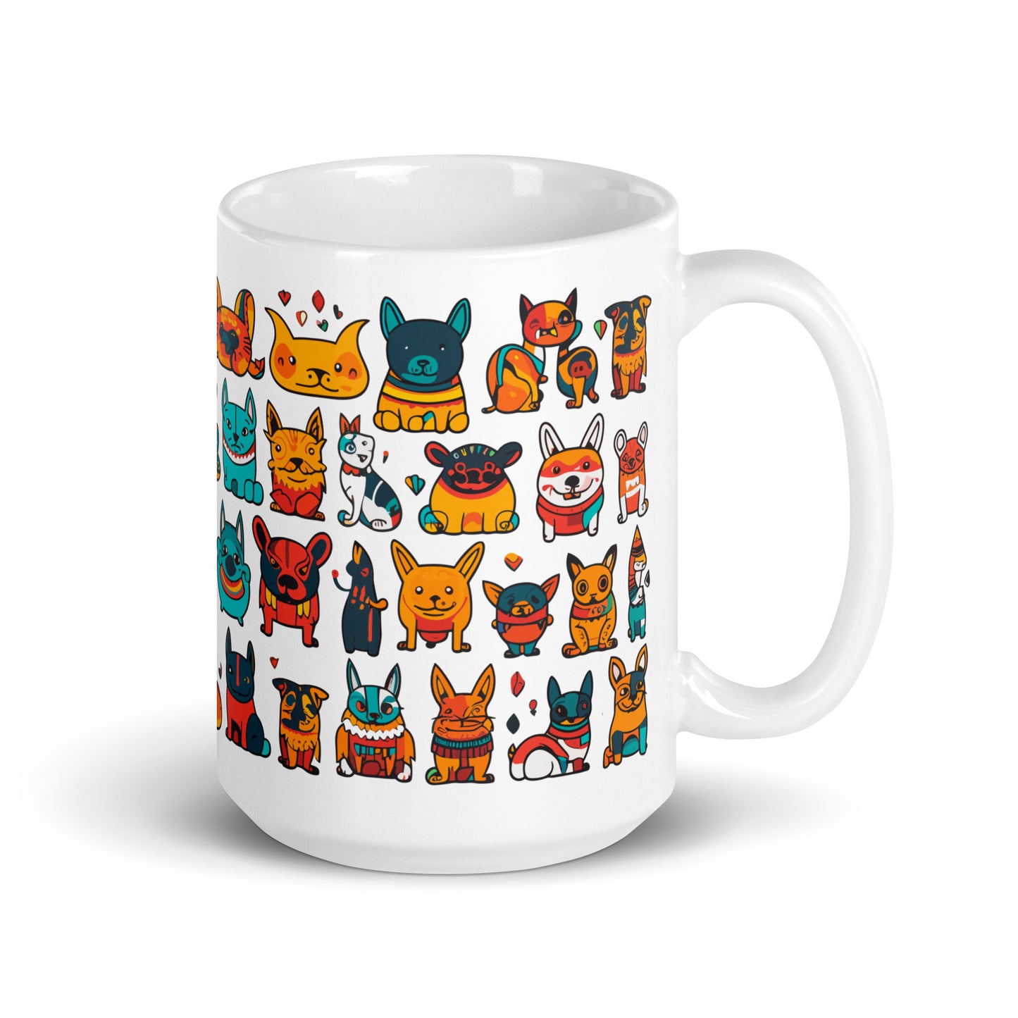 White glossy mug