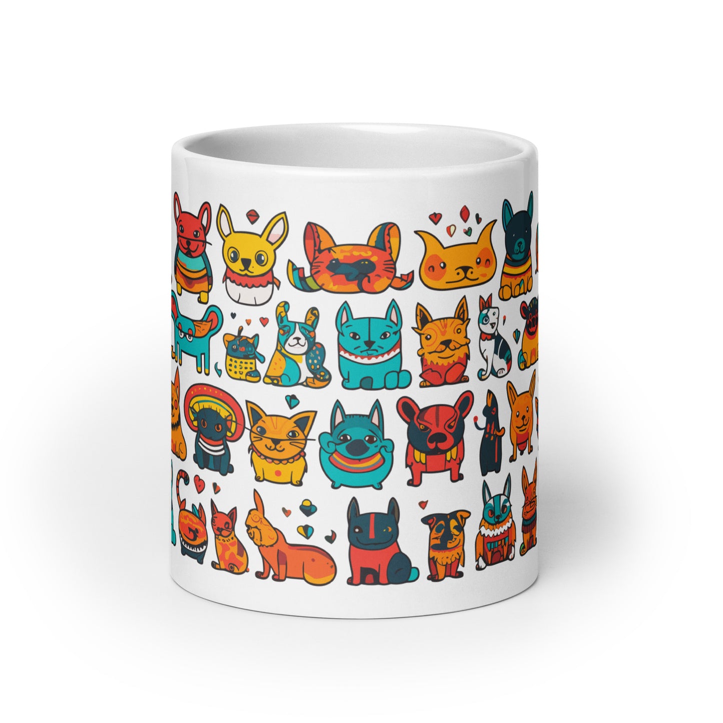 White glossy mug