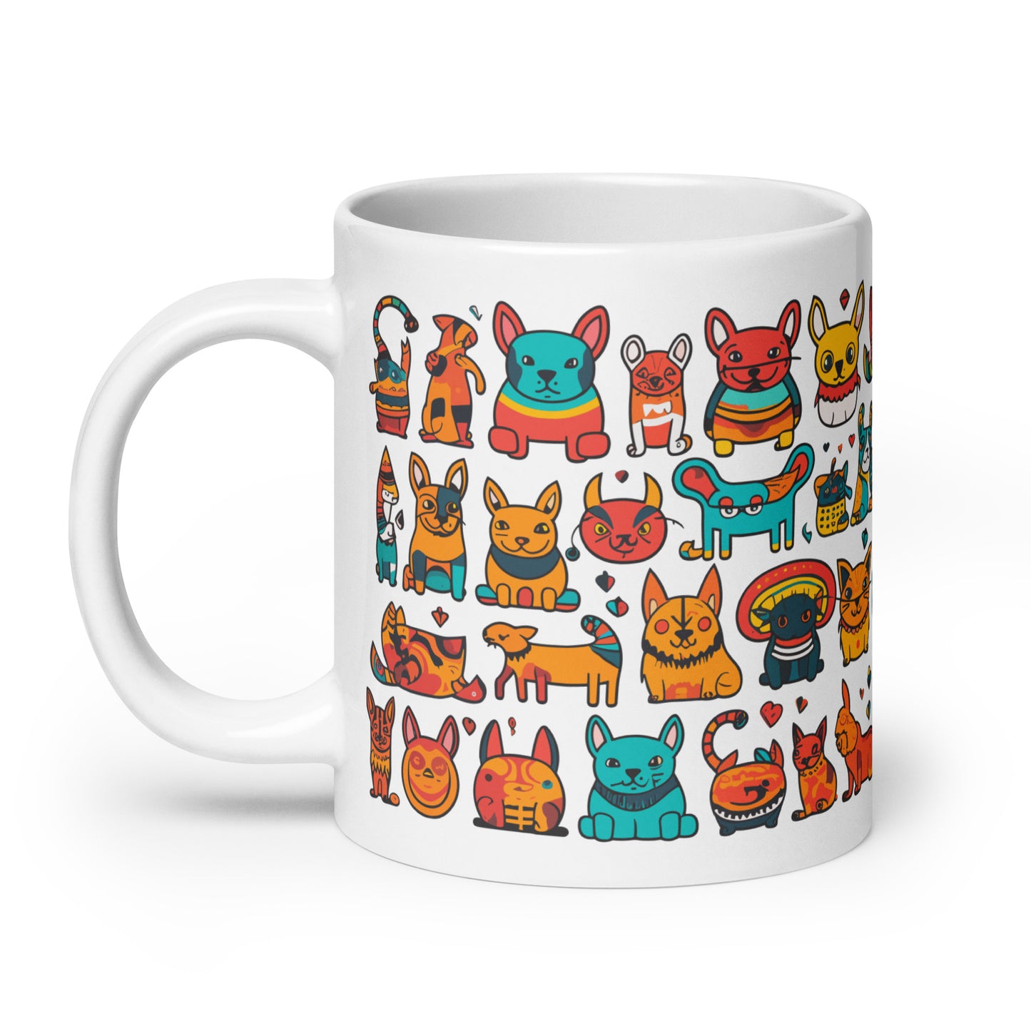White glossy mug