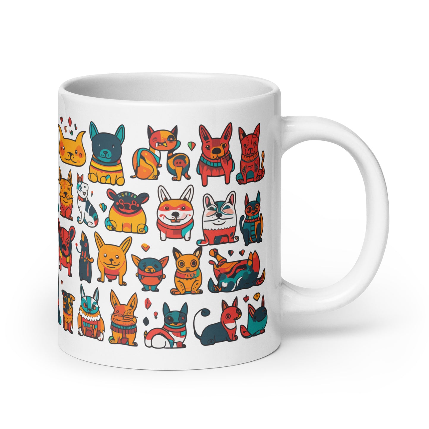 White glossy mug