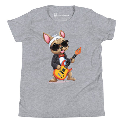 Rocker Frenchie Youth Short Sleeve T-Shirt