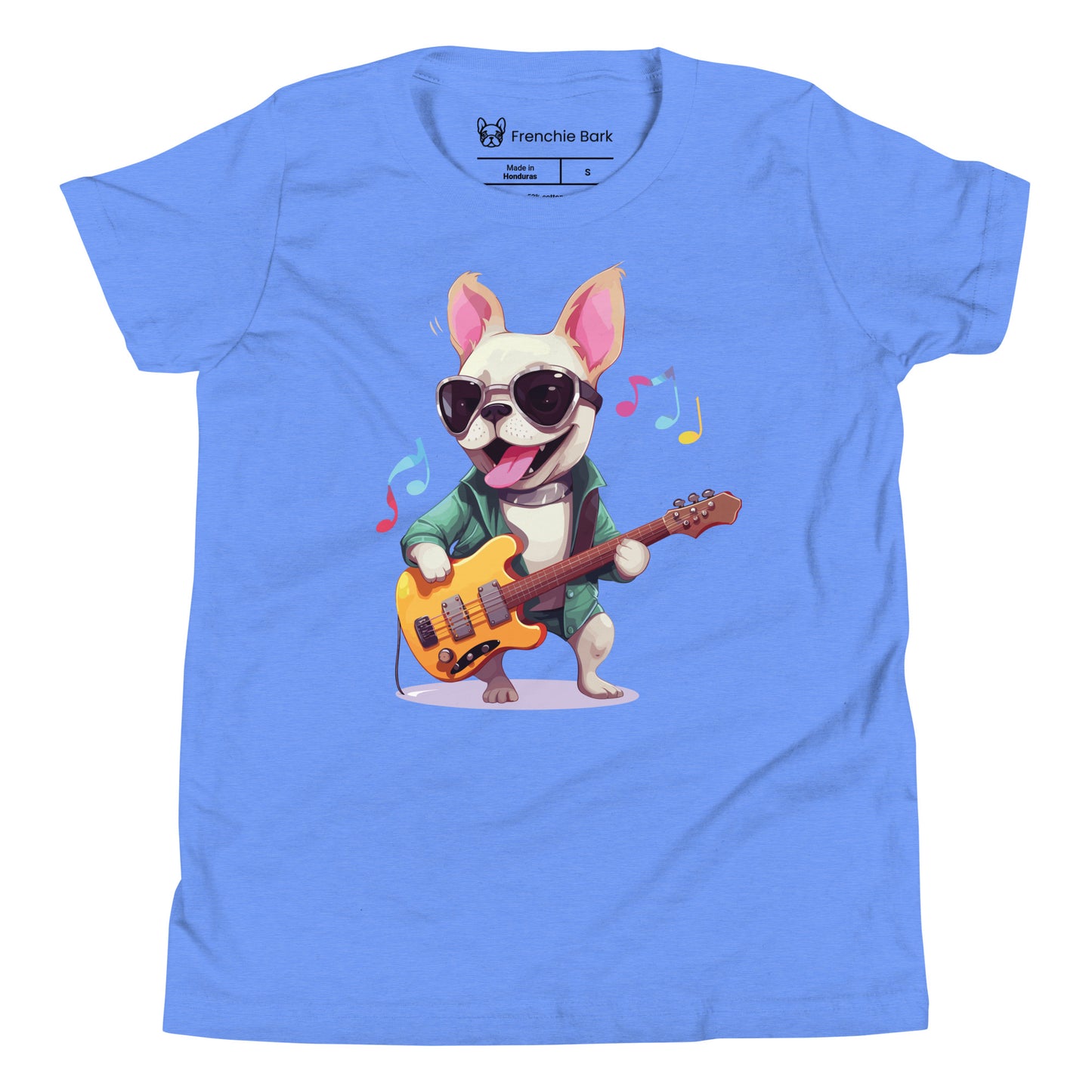 Rocker Frenchie Youth Short Sleeve T-Shirt